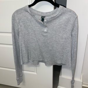 Wild Fable Henley crop top